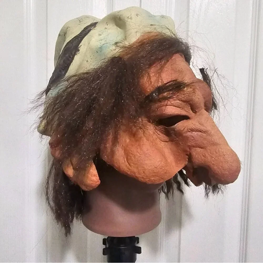 Paper Magic Group Over Head Old Mask Grandpa Hat Big Nose Ears Rubber Y2K 2008